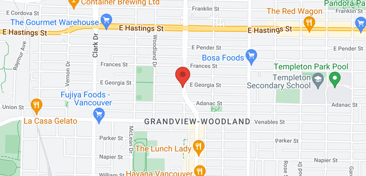 map of 101 725 COMMERCIAL DRIVE